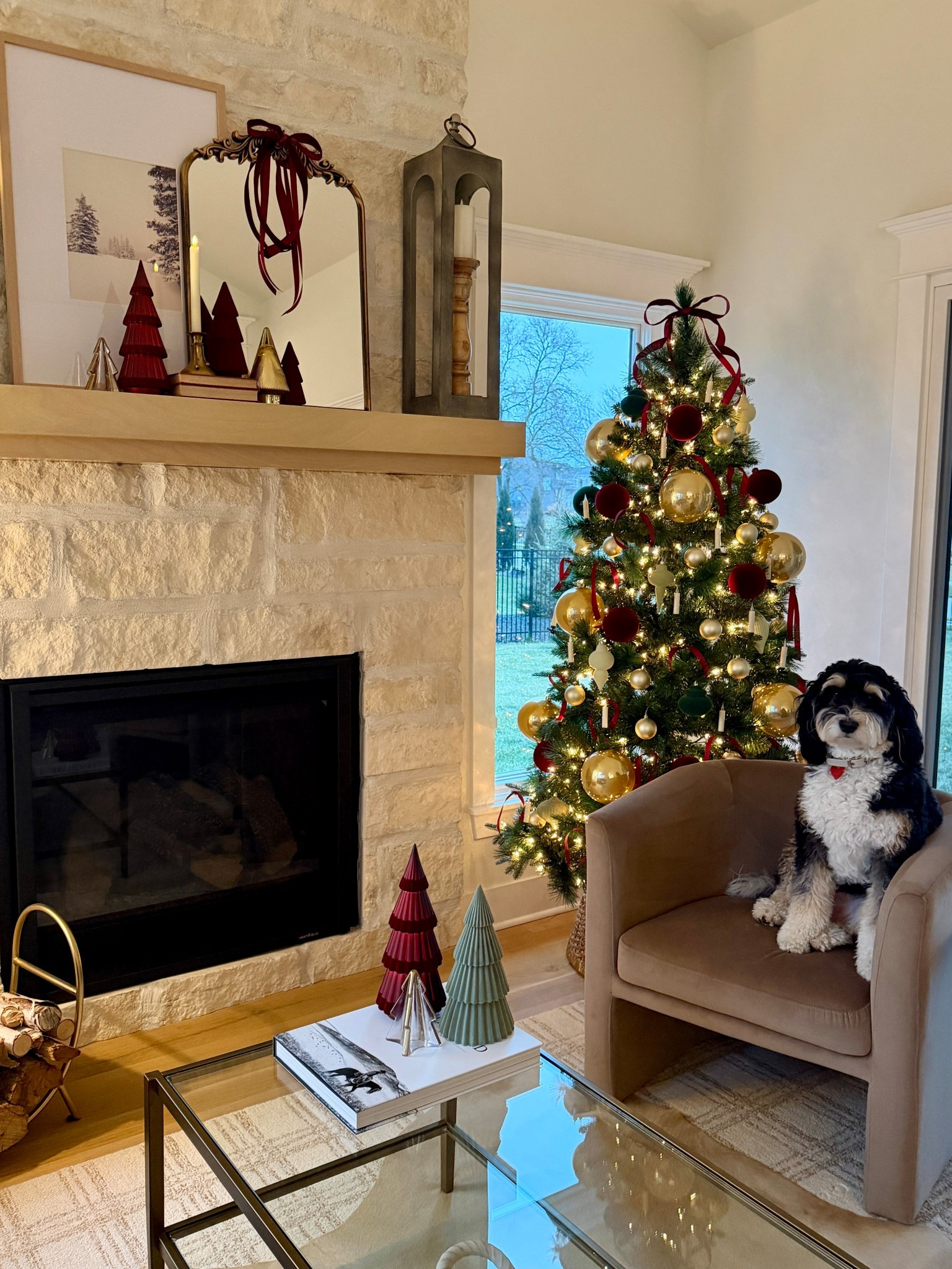 Christmas decor! Love adding the touches of deep red with the felt Christmas trees and ornaments! 

#LTKHoliday #LTKSeasonal #LTKHome