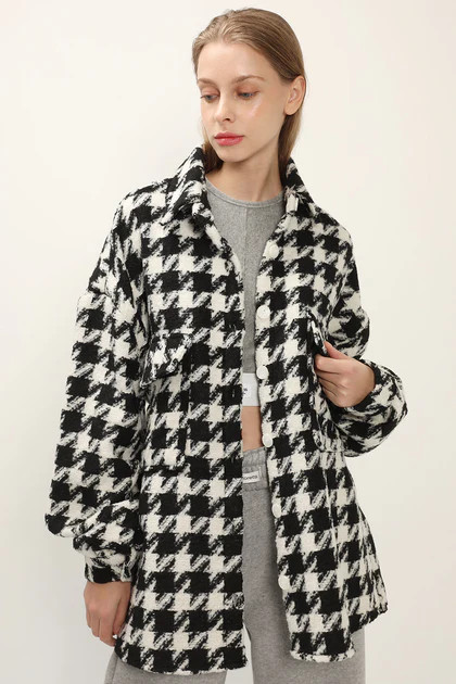 Hannah Houndstooth Shirt Jacket | Storets (Global)