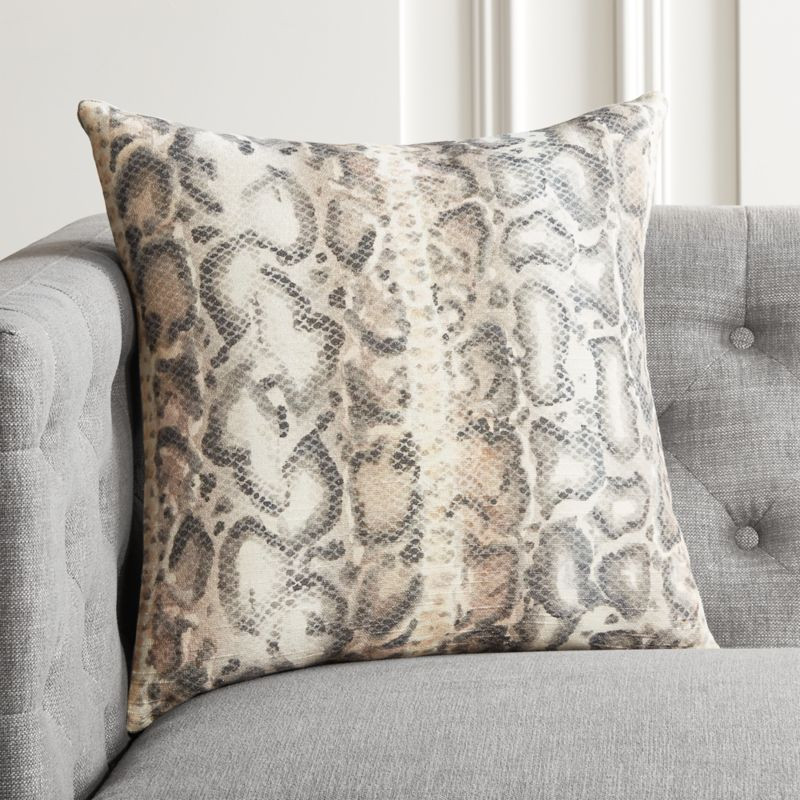 18" Viper Snakeskin Pillow | CB2 | CB2