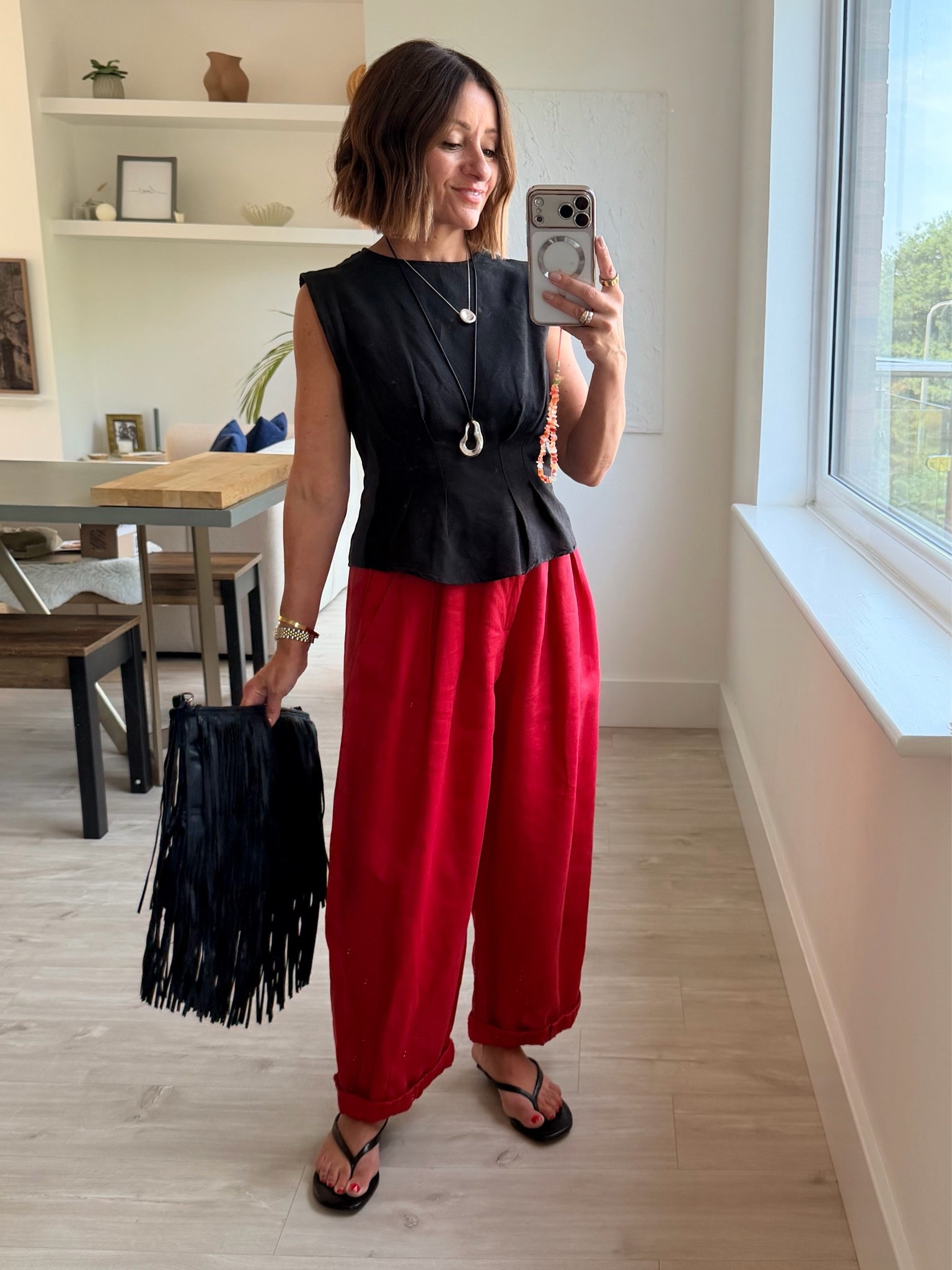 The top, bag, necklaces are all old but I’ve linked similar. 

Also linked similar trousers - my exact ones are linked in my July highlight on IG

#LTKuk #LTKsummer #LTKmodest