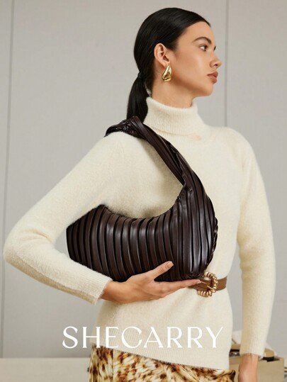 SHECARRY 1pc Women Solid Color Fashionable Shoulder Bag For Everyday Use | SHEIN