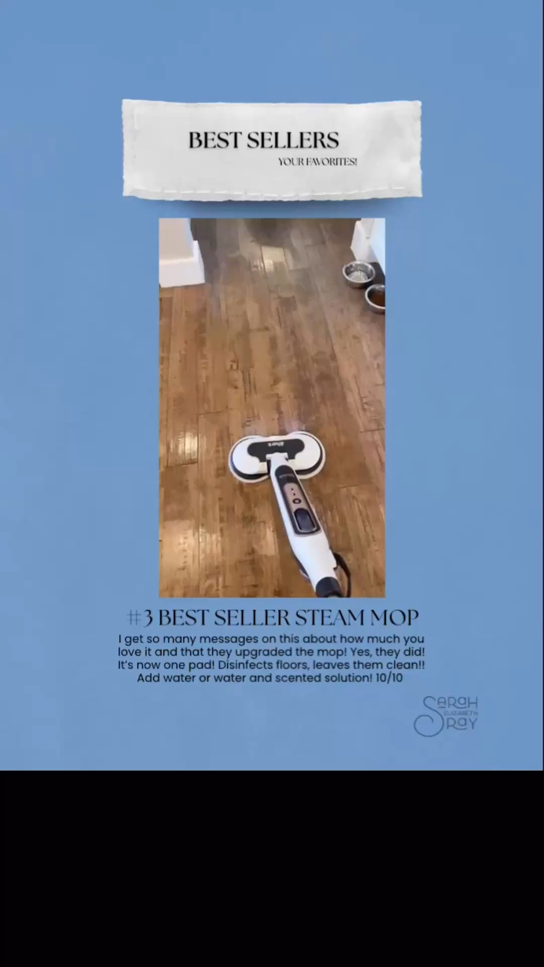 #3 BEST SELLER STEAM MOP
I get so many messages on this about how much you love it and that they upgraded the mop! Yes, they did! It’s now one pad! Disinfect floors, leaves them clean!! Add water or water and send it solution! 10/10 


best steam mop, steam mop before and after, worth the hype cleaning, game changer cleaning tool, cleaning routine must have, cleaning that actually works, obsessed with this, my go to cleaning tool

#LTKmorningroutine #LTKstorytime #LTKHome