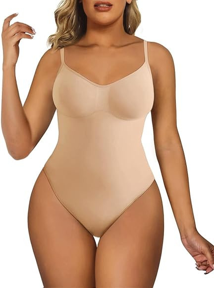 SHAPERX Bodysuit for Women Tummy Control Shapewear Seamless Sculpting Thong Body Shaper Tank Top | Amazon (US)