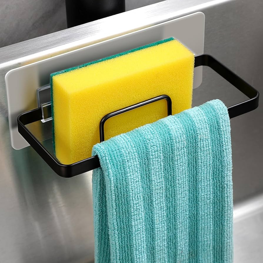 YIGII Schwammhalter Küche - Spüllappenhalter Selbstklebend, Küche Sink Organizer Spültuch-Hal... | Amazon (DE)
