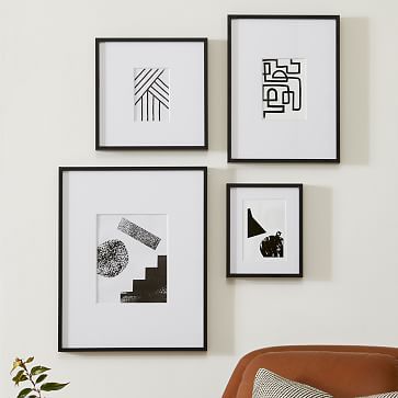 Multi-Mat Gallery Frames - Black (In-Stock &amp; Ready to Ship) | West Elm (US)