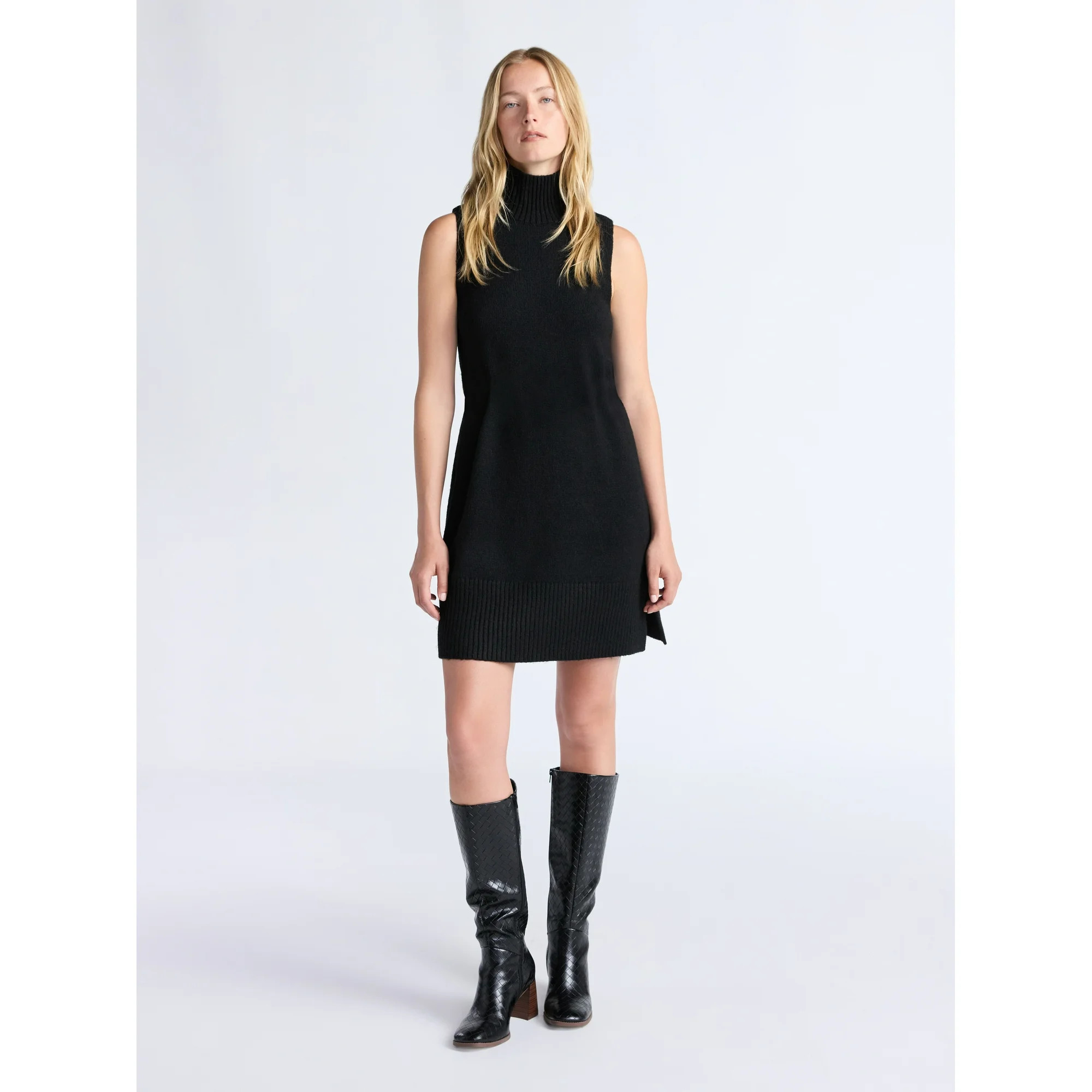 Free Assembly Women's and Women's Plus Sleeveless Sweater Mini Dress, Sizes XS-4X - Walmart.com | Walmart (US)