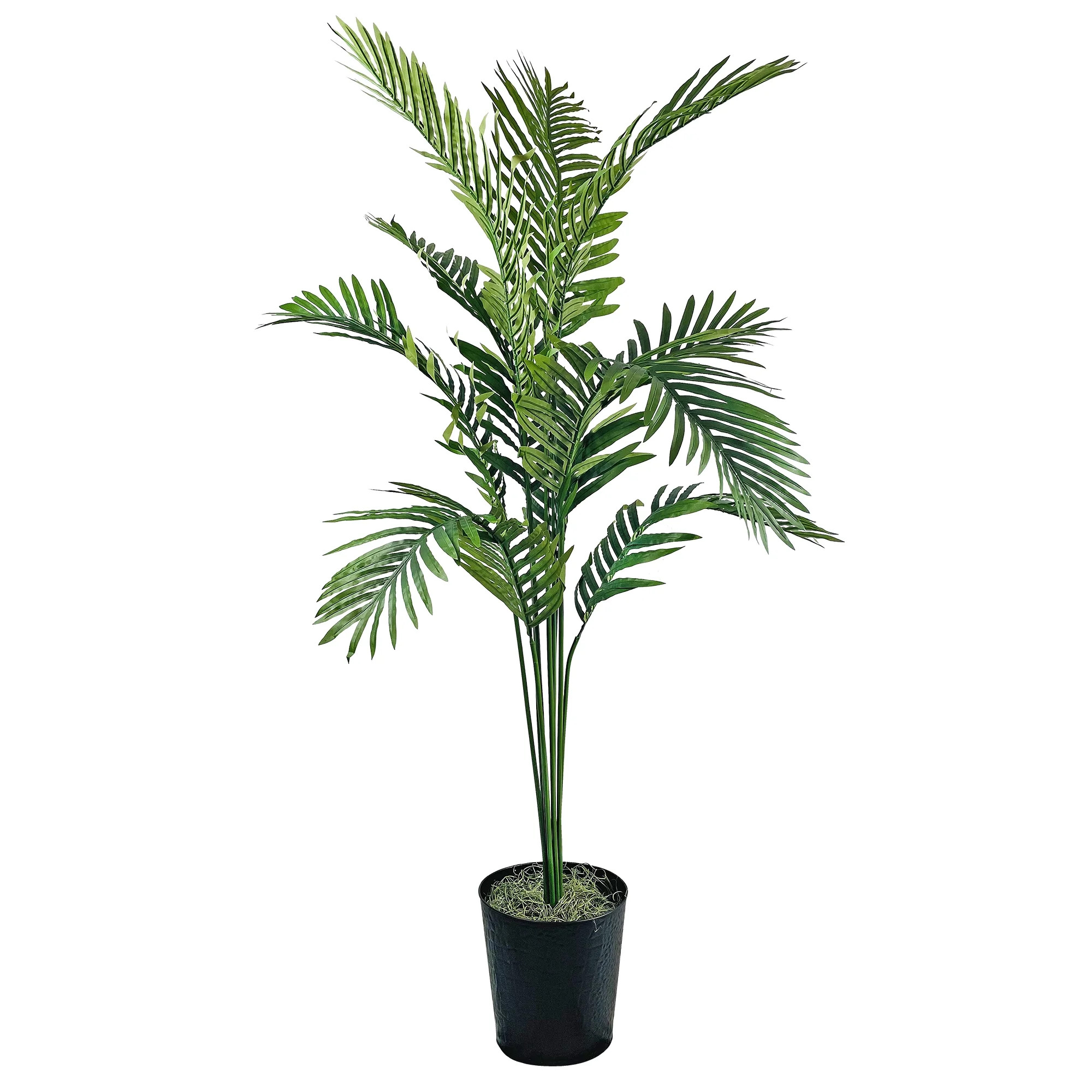 Mainstays 72" Artificial Palm Tree in Round Metal Container | Walmart (US)