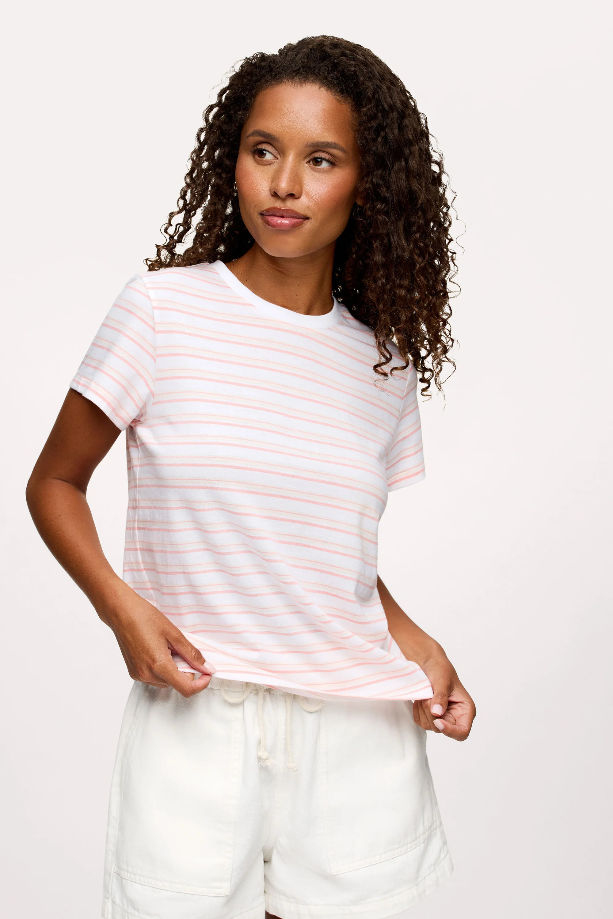 Perfect Tee | Blush Stripe | nuuds