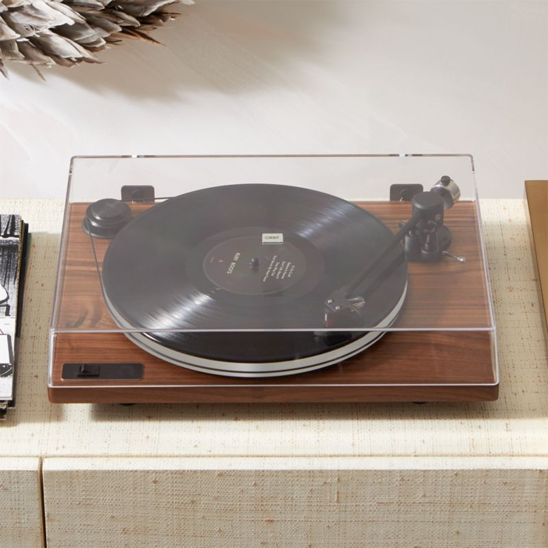 Orbit Special Walnut Turntable with Built-In Pre Amp + Reviews | CB2 | CB2