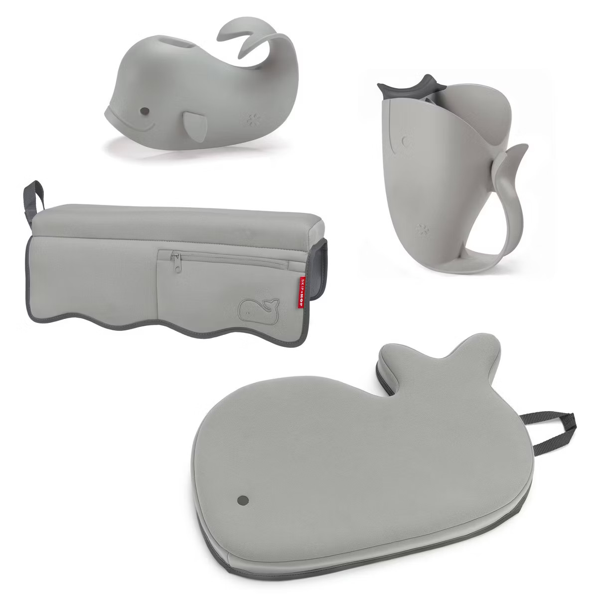 Skip Hop Moby Baby Bath Set with Four Bathtime Essentials - Gray - 4pk | Target