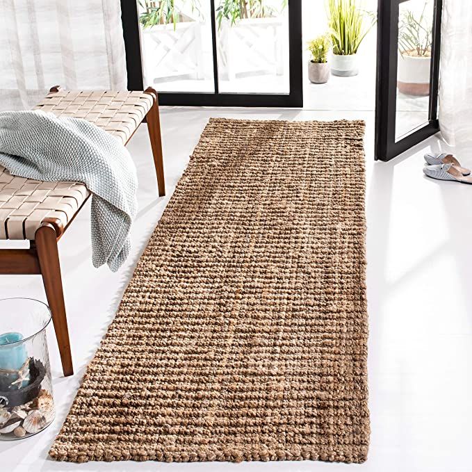 Safavieh Natural Fiber Collection NF447A Hand-woven Chunky Textured Jute Runner, 2' x 6' | Amazon (US)
