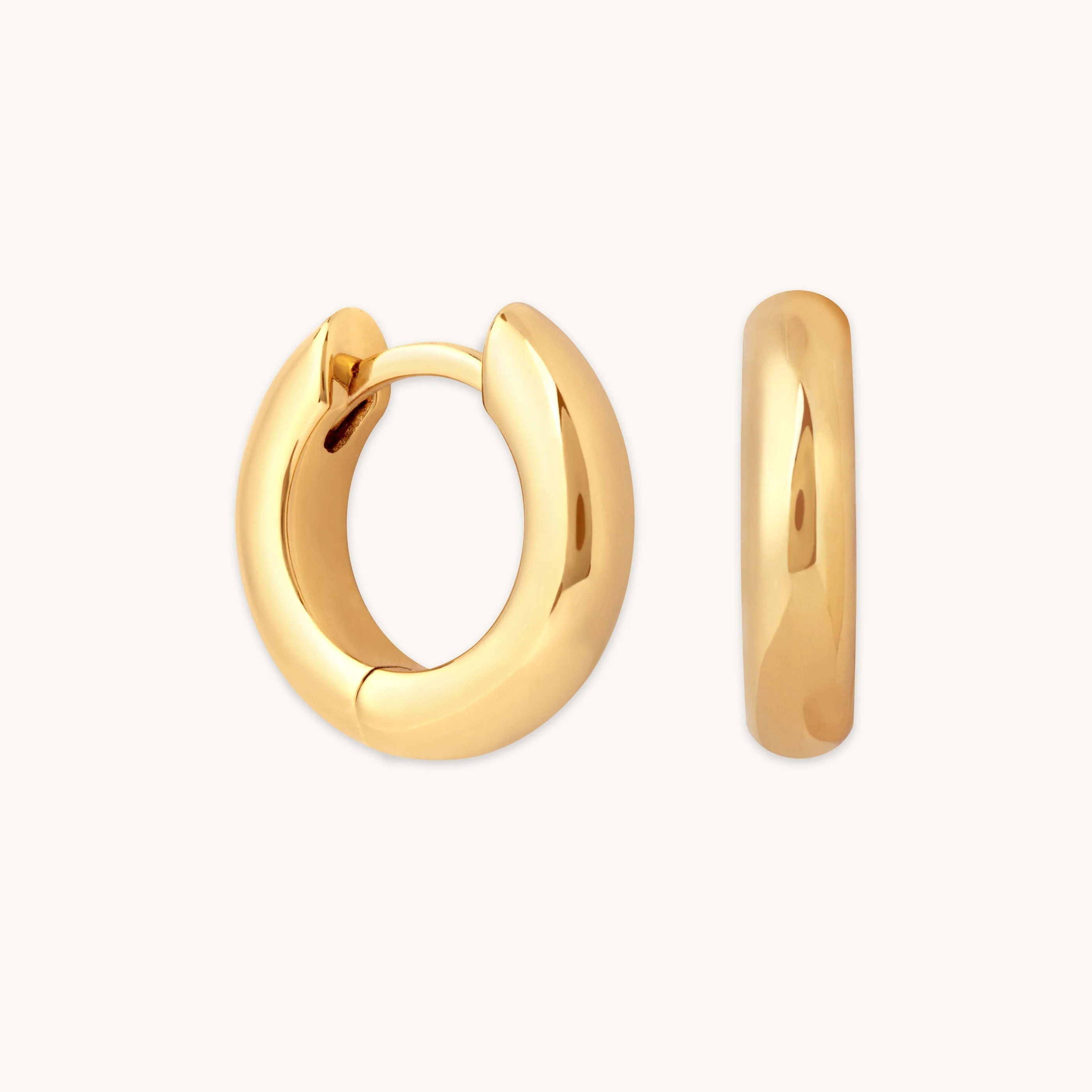 Bold Small Hoops in Gold | Astrid & Miyu UK