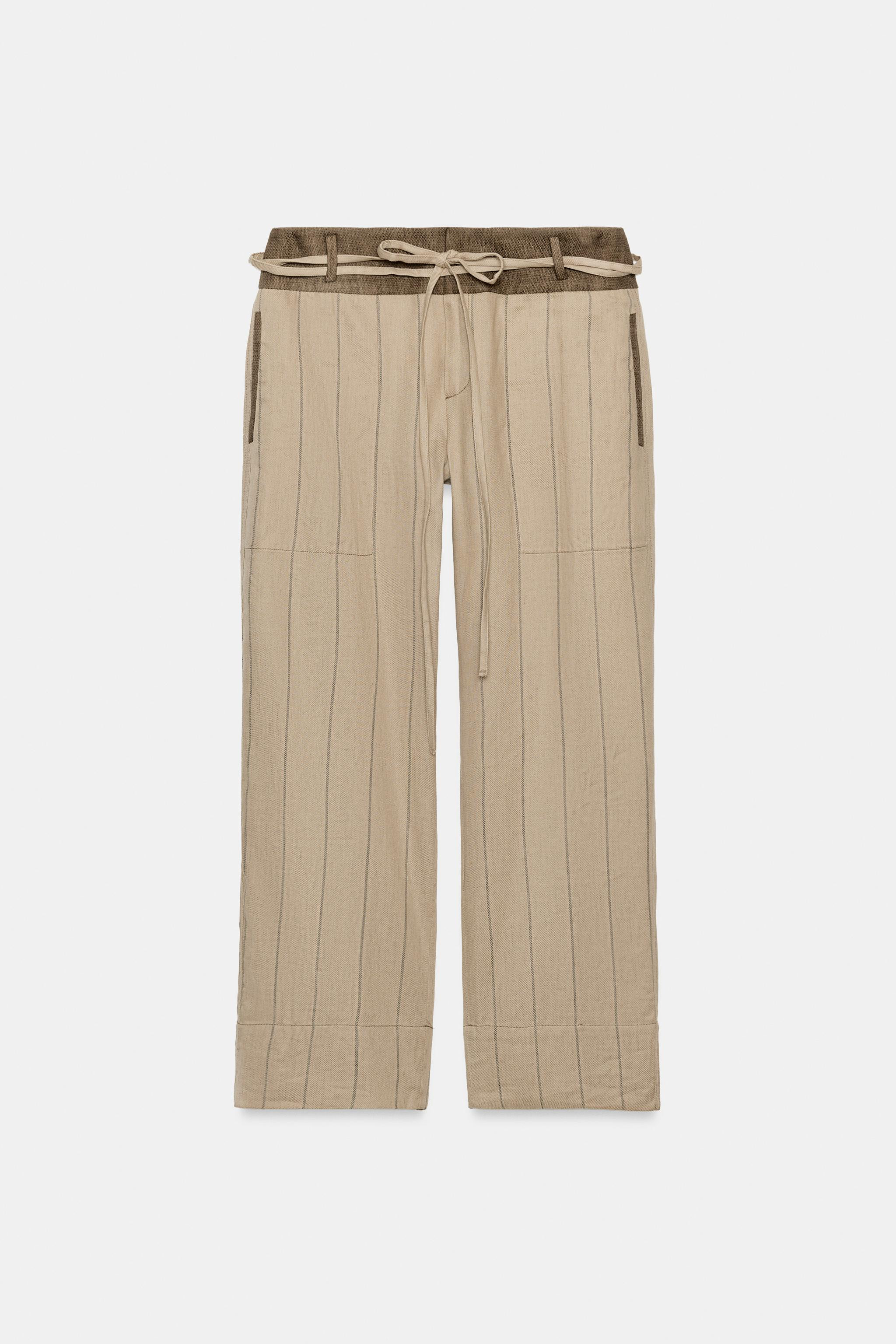 ZW COLLECTION LINEN BLEND PANTS | Zara US