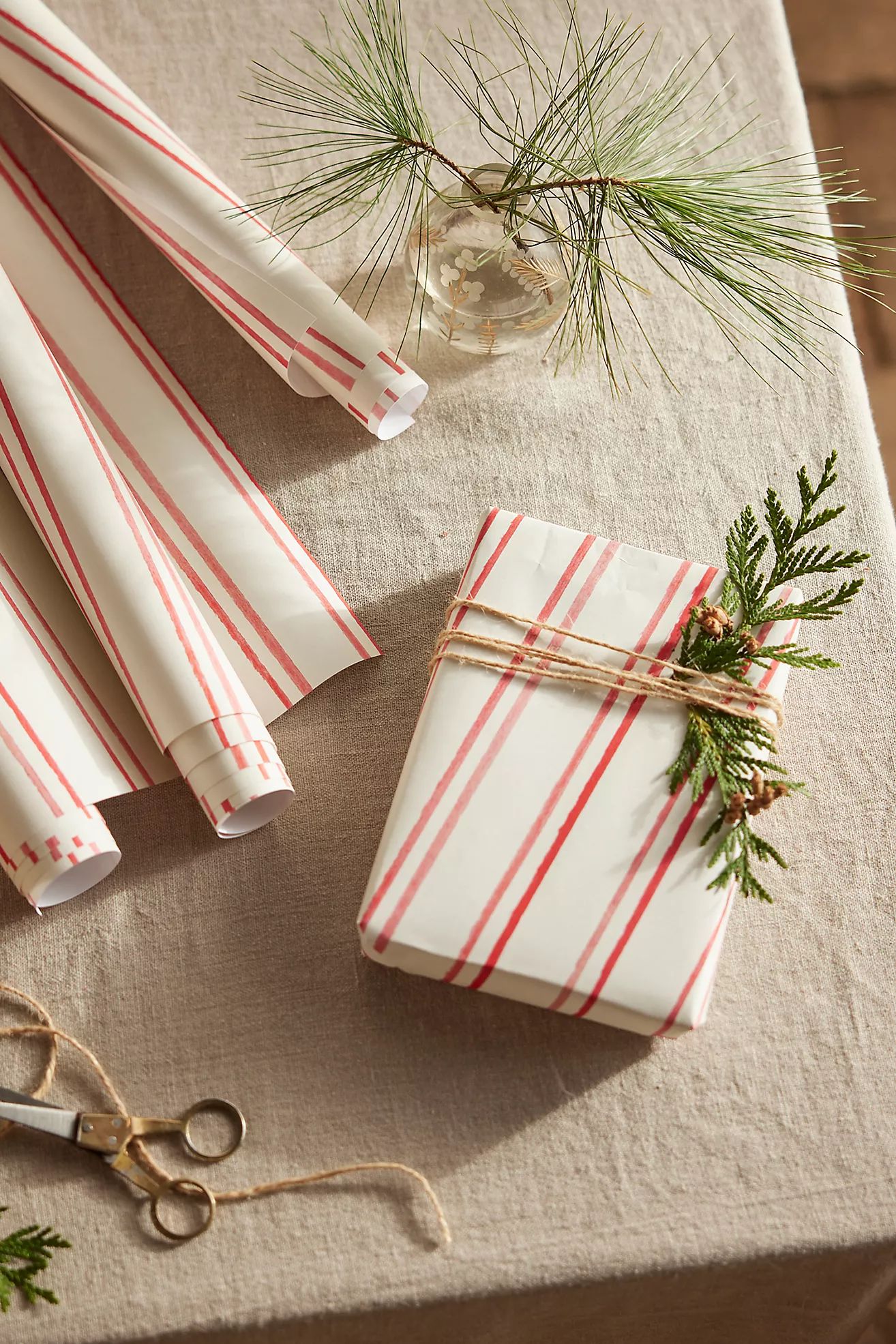 Candy Stripe Wrapping Paper Sheets, Set of 3 | Anthropologie (US)