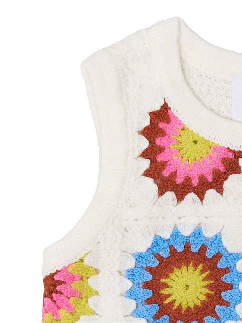 Wonder Nation Toddler Girl Crochet Tank and Short Set, Sizes 12M-5T | Walmart (US)
