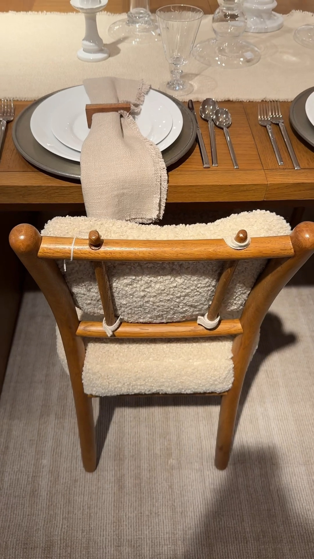 The Pierre Light Brown Oak Wood Dining Chair with Faux Shearling from Crate & Barrel is one of those rare pieces that feels both primitive and modern at the same time. 🤎 Crafted from solid oak with beautiful vintage-inspired details—tapered legs, bullnose feet, and through-dowel accents—these chairs bring a refined, rustic character to the dining space. The faux shearling seat and removable back cushion add an unexpected layer of softness, making them incredibly comfortable and sturdy. Designer-chic, warm, and inviting—perfect for a mountain modern home or any elevated dining room. 😍 Linked these and other similar styles for more cozy-meets-modern inspiration! ✨ #DiningRoomInspo #CrateAndBarrel #DiningChair

#LTKHome #LTKSaleAlert #LTKGiftGuide