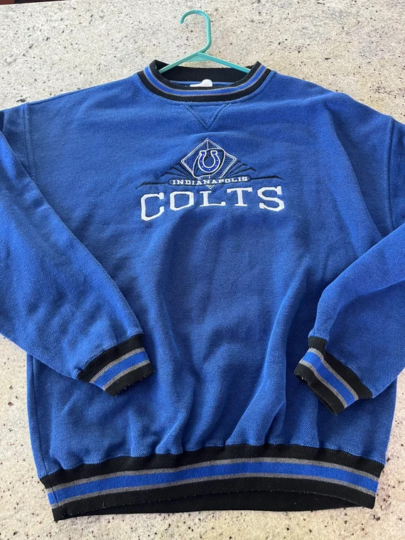 Vintage Indianapolis Colts Crewneck Pullover Size Large Quality Embroidered Quality Material | Etsy (US)