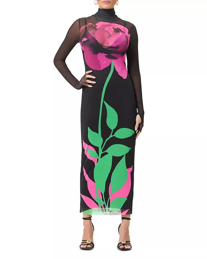 Shailene Mesh Turtleneck Maxi Dress | Bloomingdale's (US)