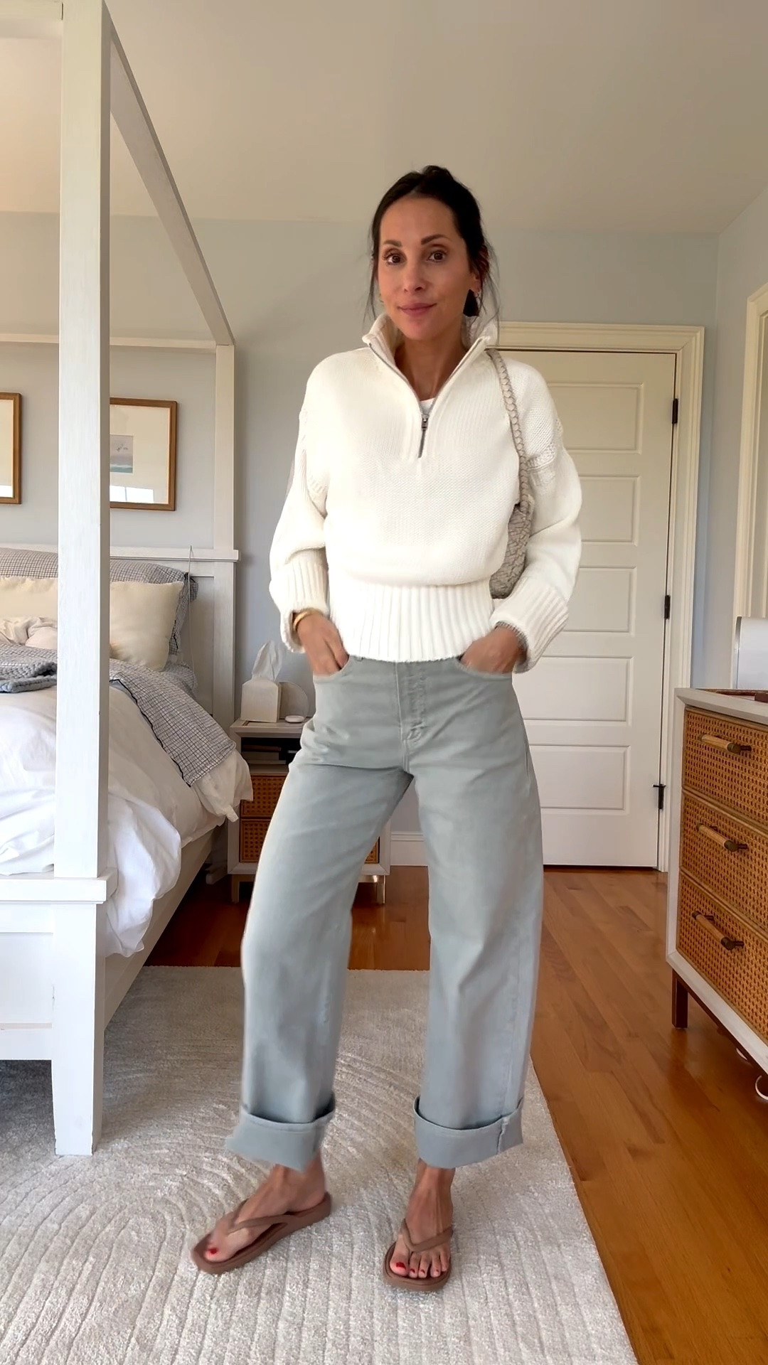 Sizing info- sized down one in the jeans and sized up one in the sweater 😊

#LTKgrwm #LTKdayinmylife #LTKootd