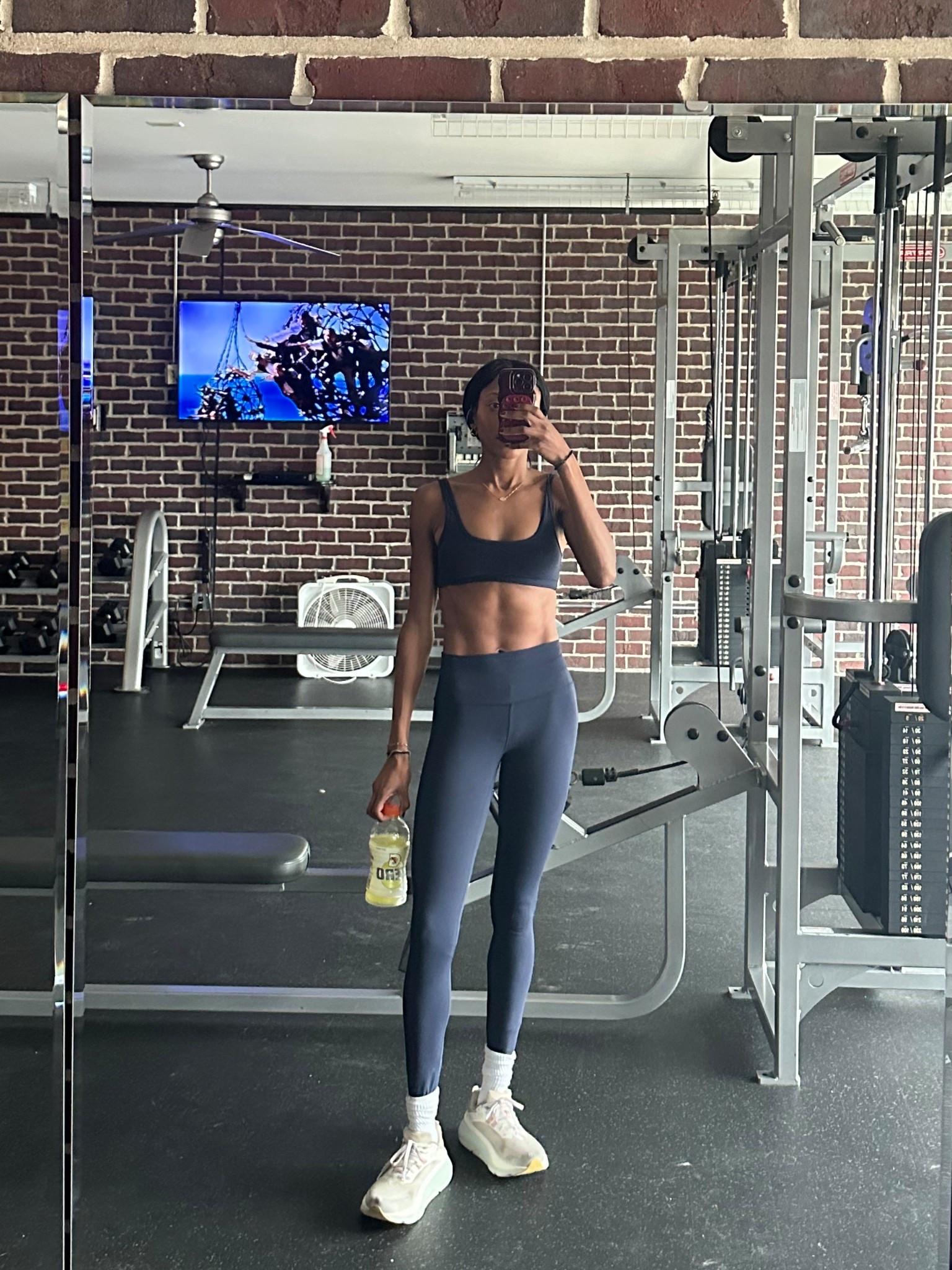 Both pieces in twilight blue 💙

Xxs in sports bra & leggings 