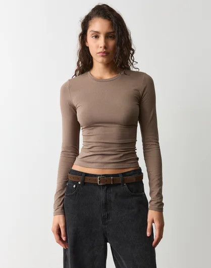 Organic Cotton Long Sleeve Top | Glassons (Australia)