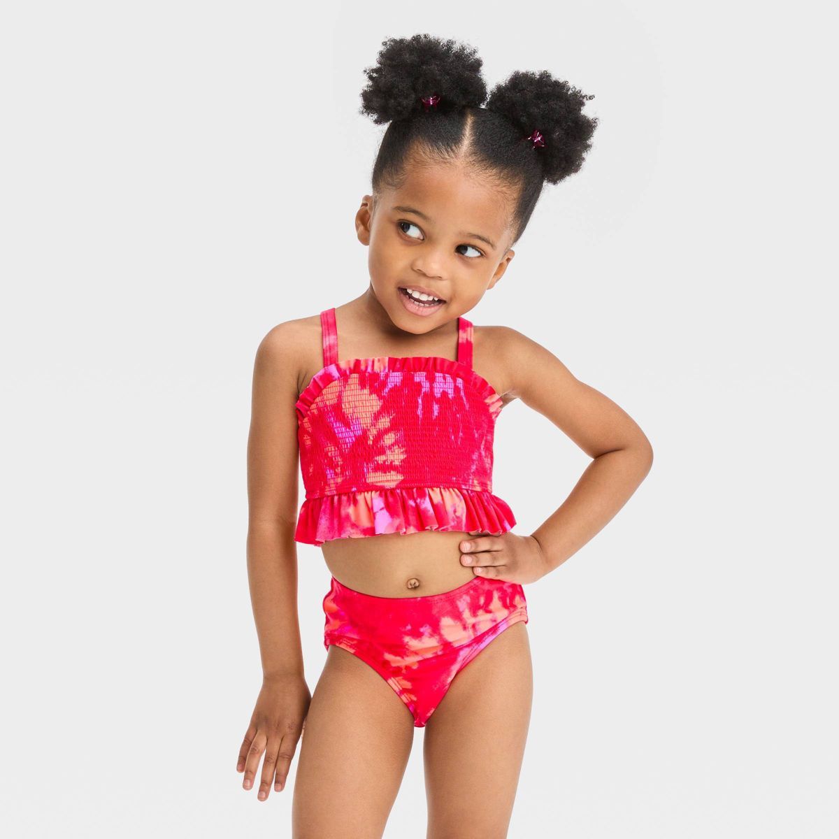 Toddler Girls' Tie-Dye Midkini Set - Cat & Jack™ Red | Target
