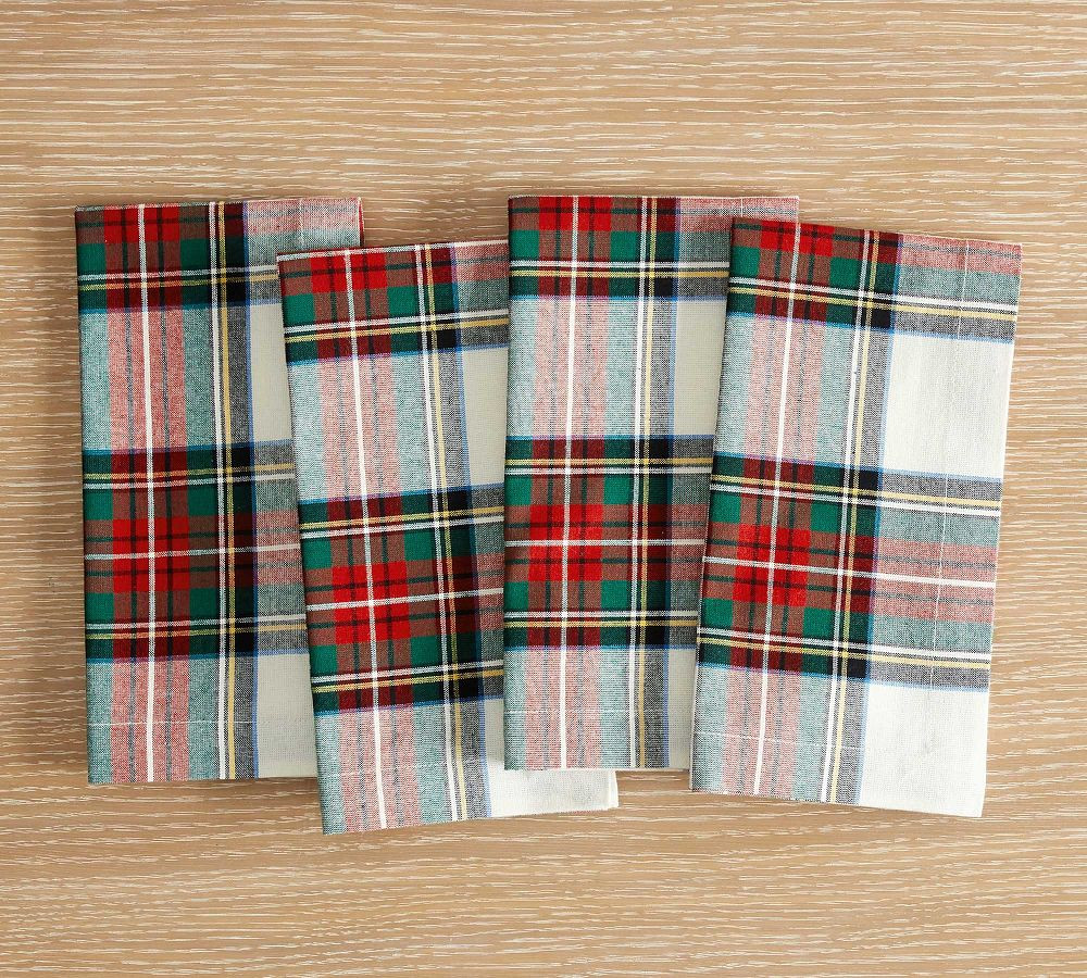 Stewart Plaid Cotton Napkins - Set of 4 | Pottery Barn (US)