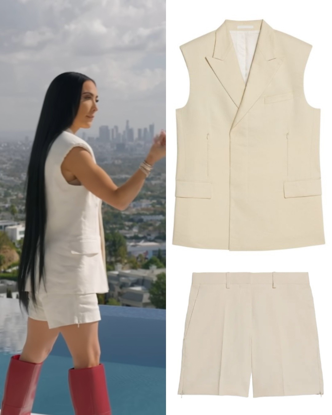 Bre Tiesi vest and shorts set  in Selling Sunset season 9