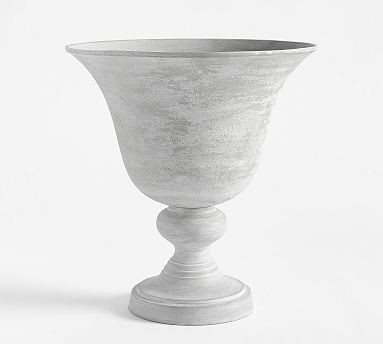 Zinc Pedestal Vase | Pottery Barn (US)