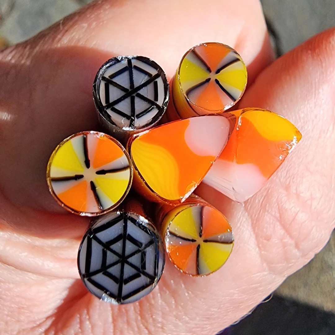 coe 96 Halloween: Spooky Mix - 1.5 oz Murrini Murrine Millefiori Vitrigraph Cane- MINZABELLA MURR... | Etsy (US)