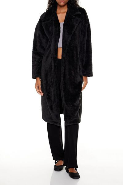 Faux Shearling Teddy Duster Coat | Forever 21