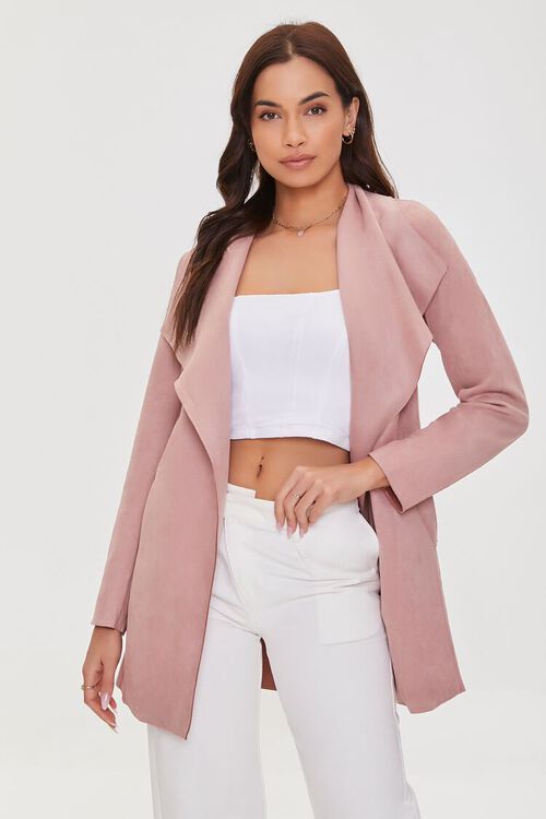 Belted Faux Suede Wrap Jacket | Forever 21 (US)