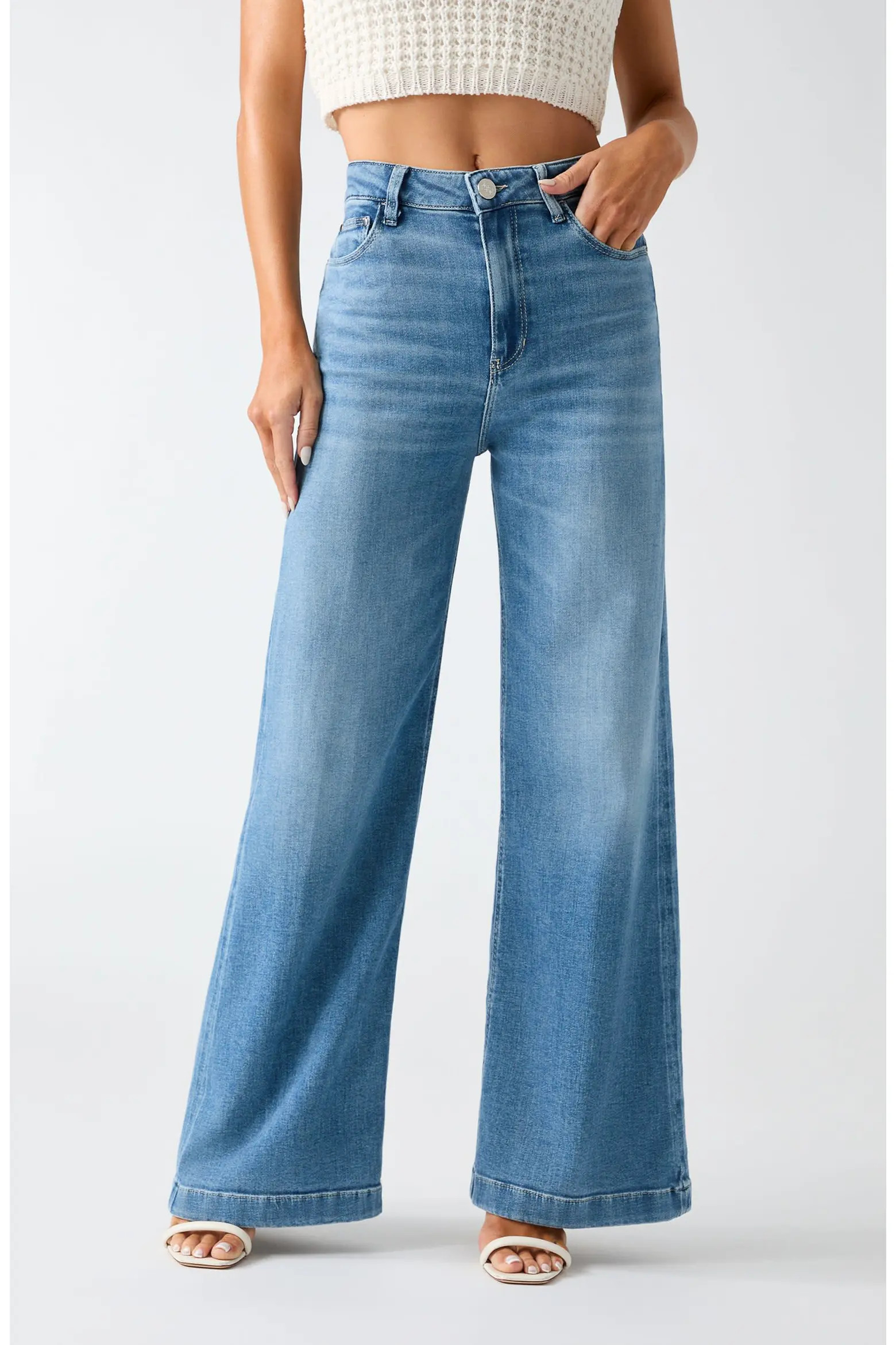 GUESS Bellagio High Waist Wide Leg Jeans (Women) | Nordstrom | Nordstrom