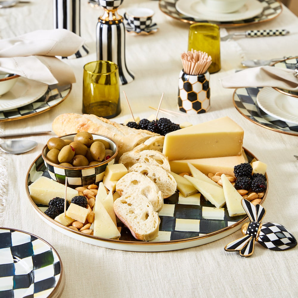 Courtly Check Round Tray | MacKenzie-Childs