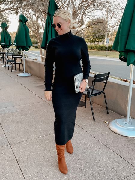 Fall outfit
Work outfit 
Turtleneck 
Suede boots
This dress is no longer available, but I found some similar dresses to recreate this look!

#LTKworkwear #LTKSeasonal #LTKunder100