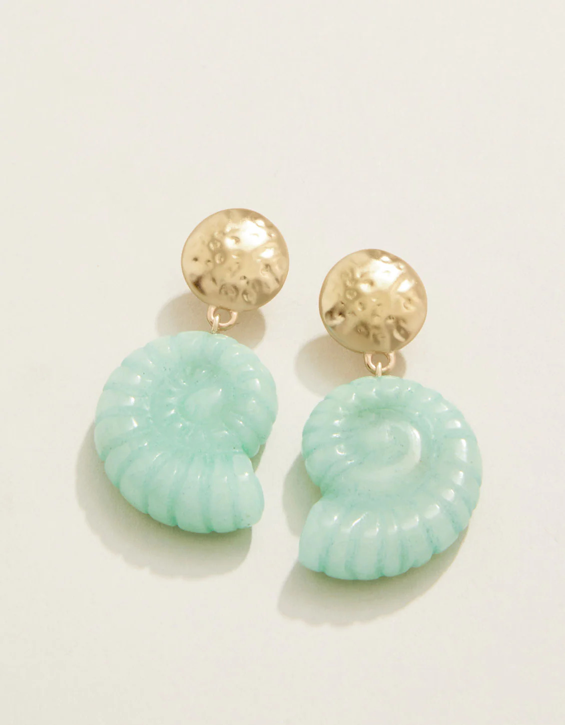 Carved Moon Shell Earrings Jade | Spartina 449