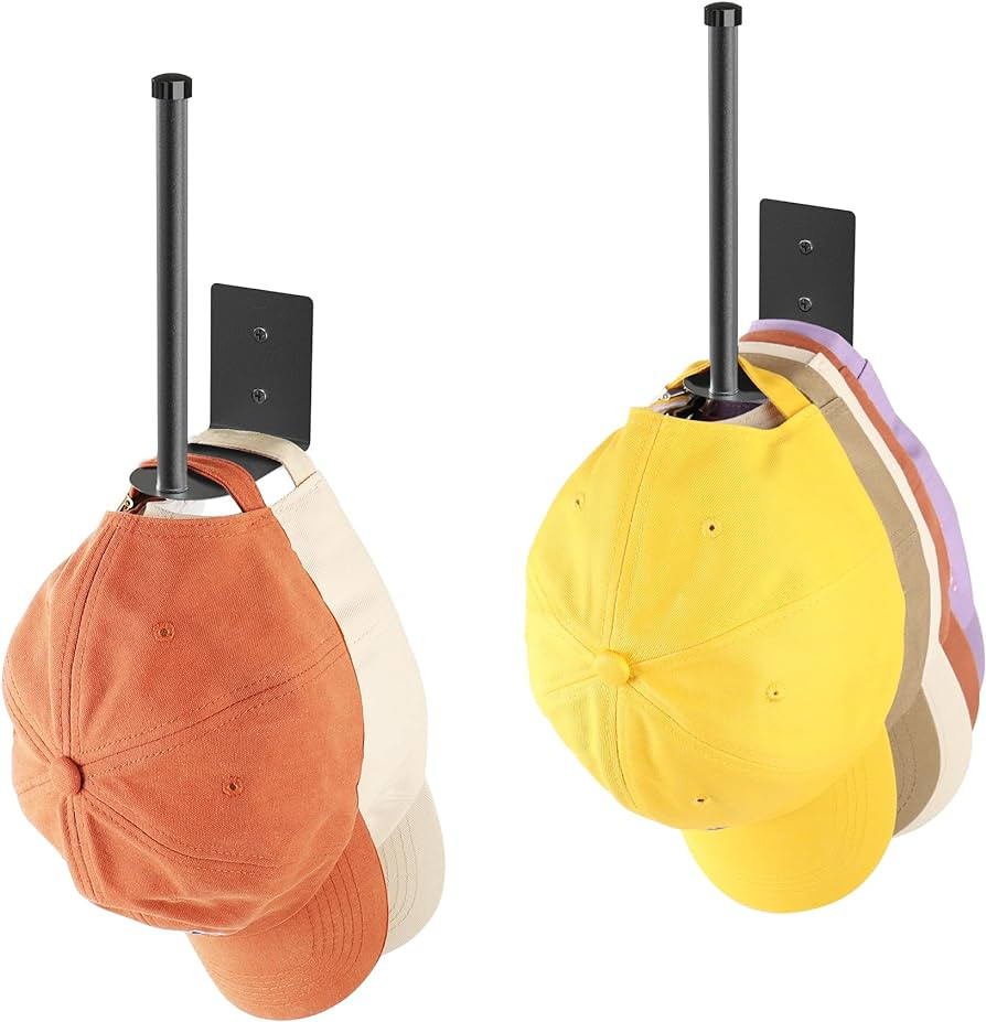2 Pack Hat Racks for Baseball Caps, Stainless Steel Hat Organizer for Baseball Cap, Hat Holder St... | Amazon (US)