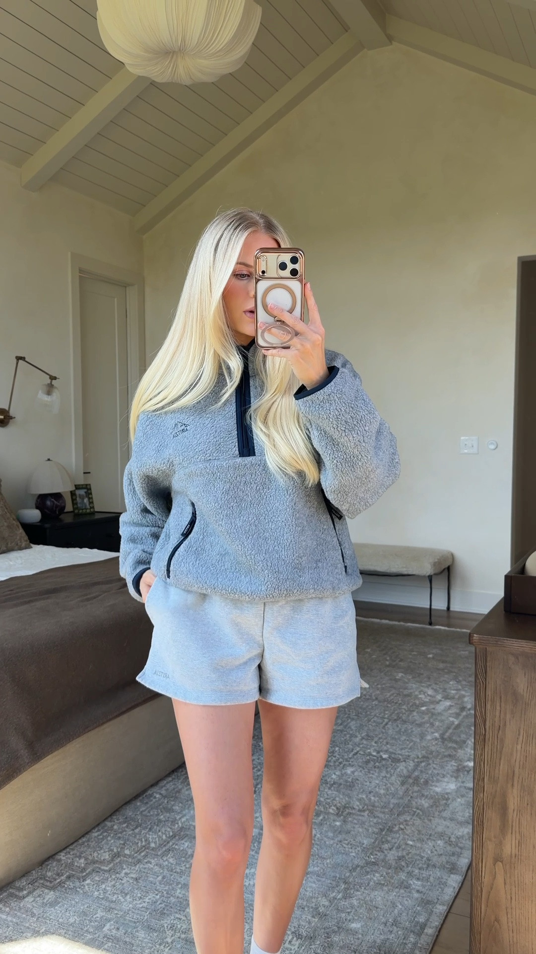 SIZE: large in top (Htr Athl Grey/adl Navy), med shorts (heather chrome), shoes run tts! #kathleenpost

Fall transition outfit, fall walking outfit, summer outfit Inspo

#LTKootd #LTKfitnessgoals #LTKActive