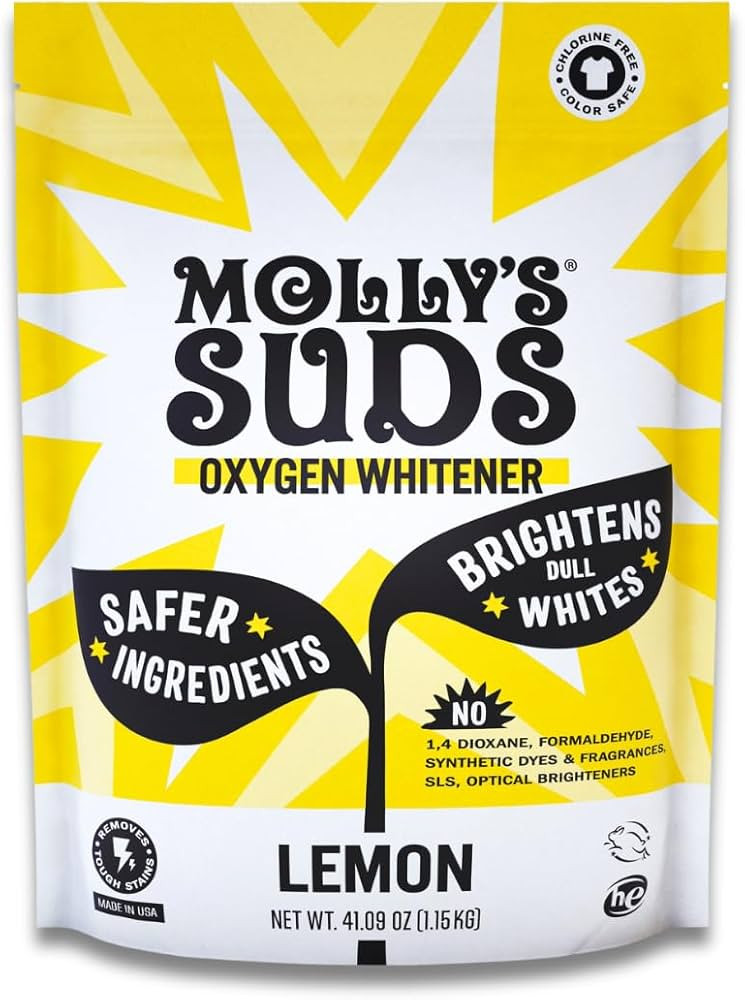Molly's Suds Oxygen Whitener | Powerful Bleach Alternative, Chlorine Free & Color Safe | Brighten... | Amazon (US)