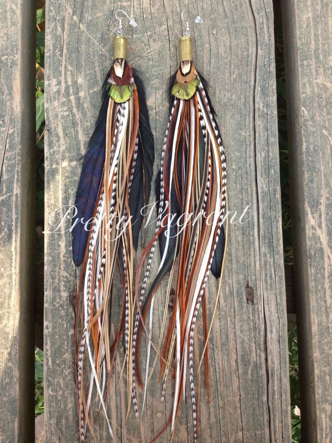 Long Feather Earrings Original Earth Goddess Feather - Etsy | Etsy (US)