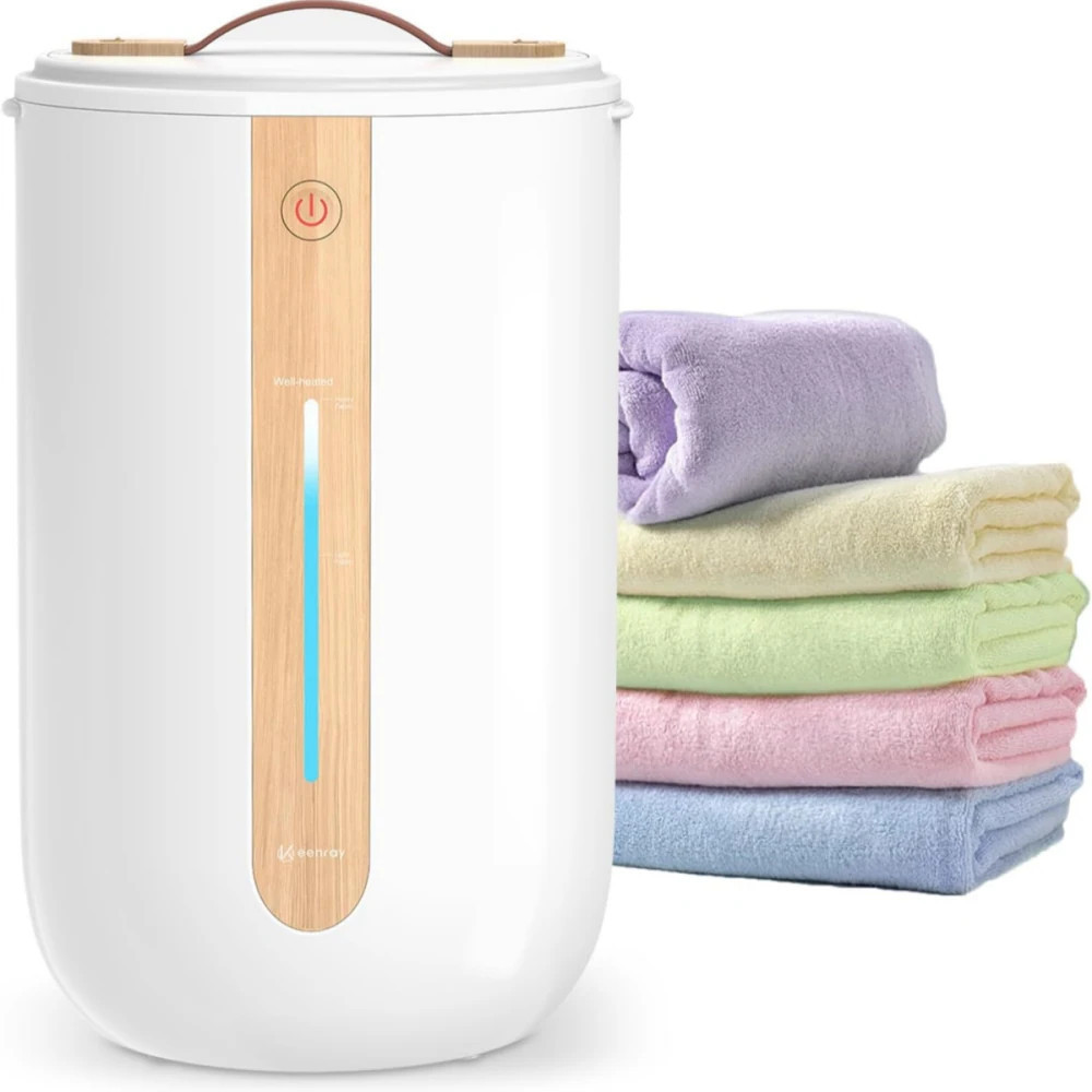 Keenray Towel Warmers Luxury Bucket Towel Warmer Large Towel Warmer for Bathroom Auto Shut Off CL2 Leather | Lowe's
