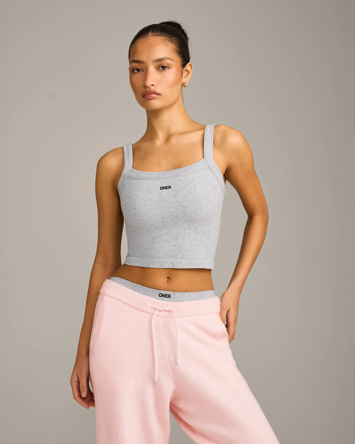 Seamless Scoop Neck Tank Top 
 Gray Marl | Oner Active (UK / US)