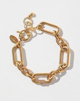 Gold Tone Carabiner Bracelet | Chico's