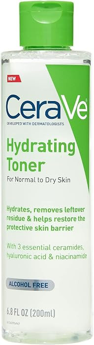 CeraVe Hydrating Toner for Sensitive Dry Skin Non-Alcoholic with Hyaluronic Acid, Niacinamide, an... | Amazon (US)