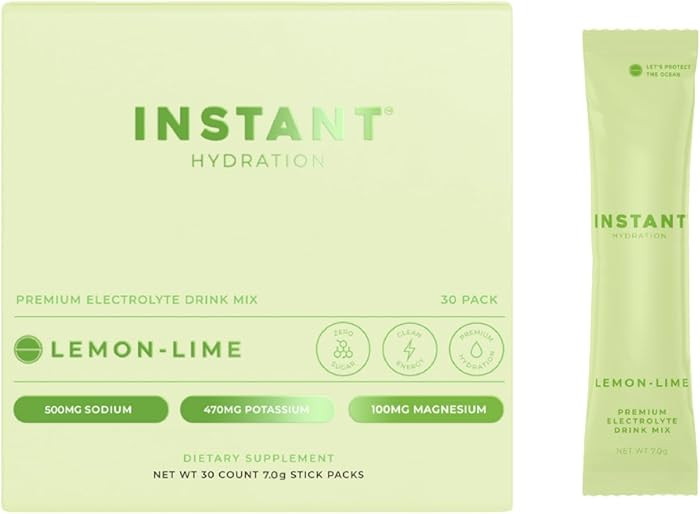 Instant Hydration Electrolytes Powder Packets - Lemon Lime Drink Mix - Zero Sugar - Keto, Vegan, ... | Amazon (US)