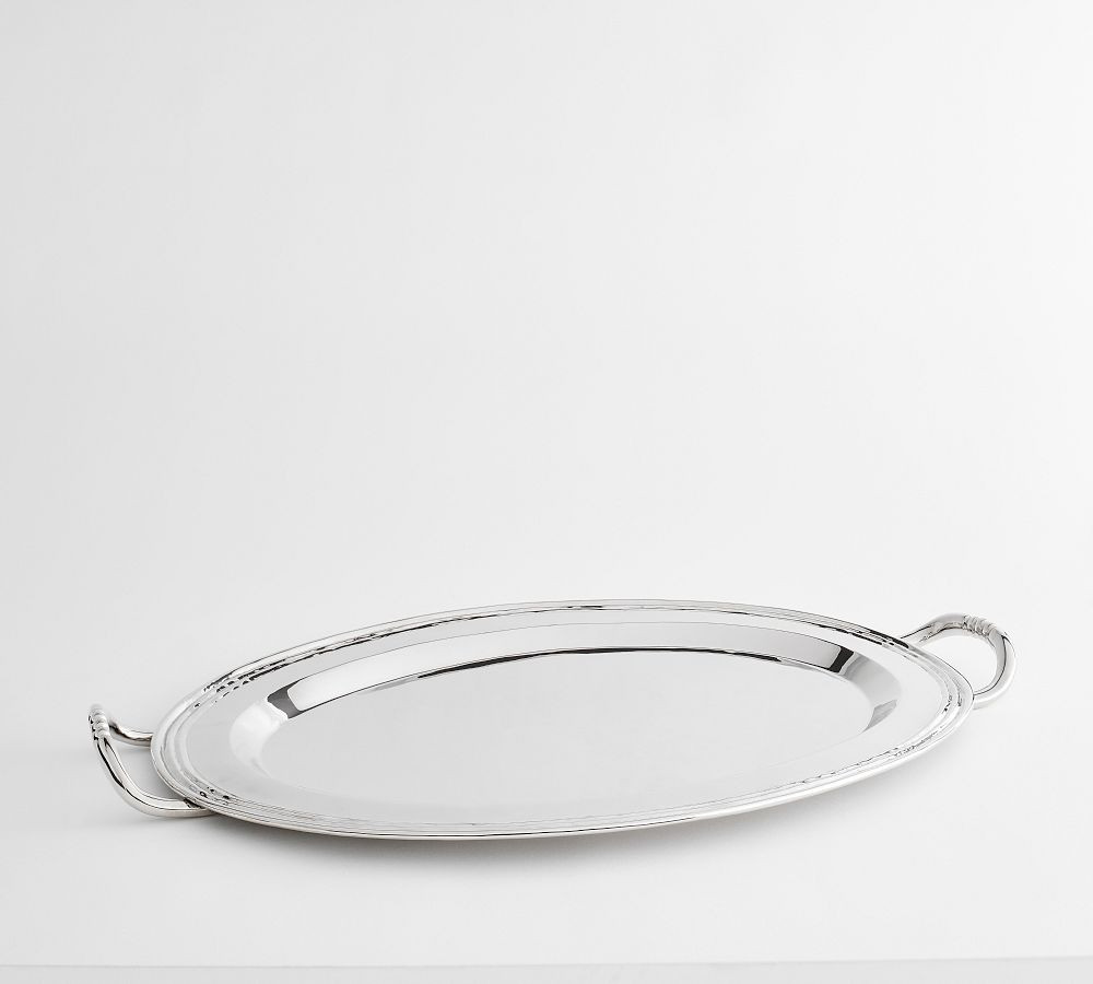 Heritage Silver Oval Turkey Platter | Pottery Barn (US)