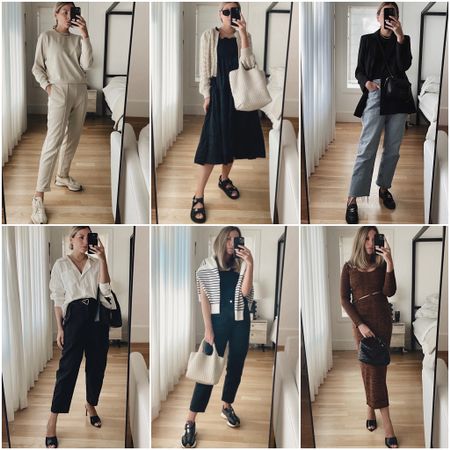 Recent outfits / fall looks from revolve and mango 