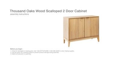 Thousand Oaks Wood Scalloped 2 Door Cabinet - Threshold™ designed with Studio McGee | Target