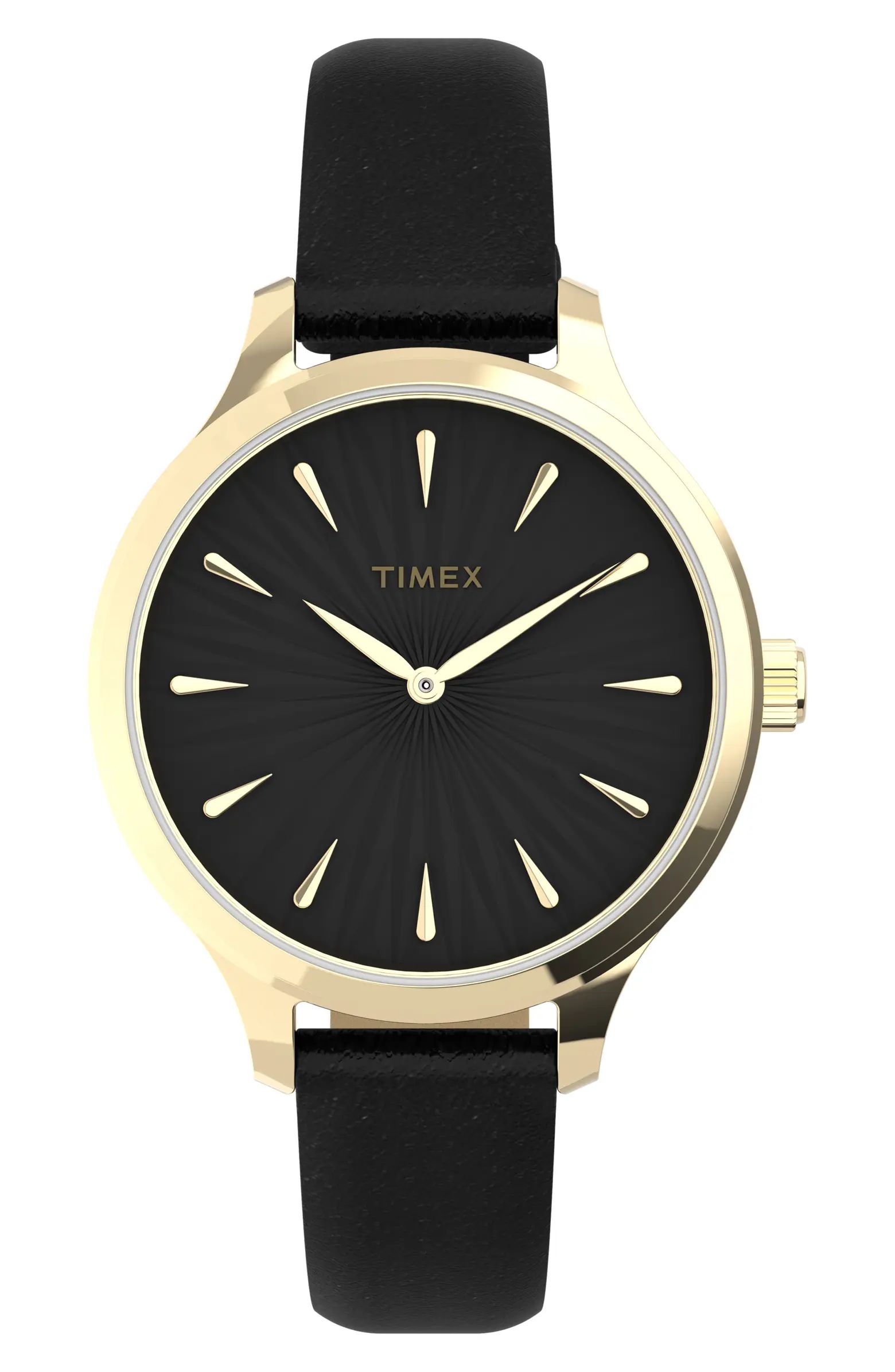 Timex® Peyton Leather Strap Watch, 38mm | Nordstrom | Nordstrom