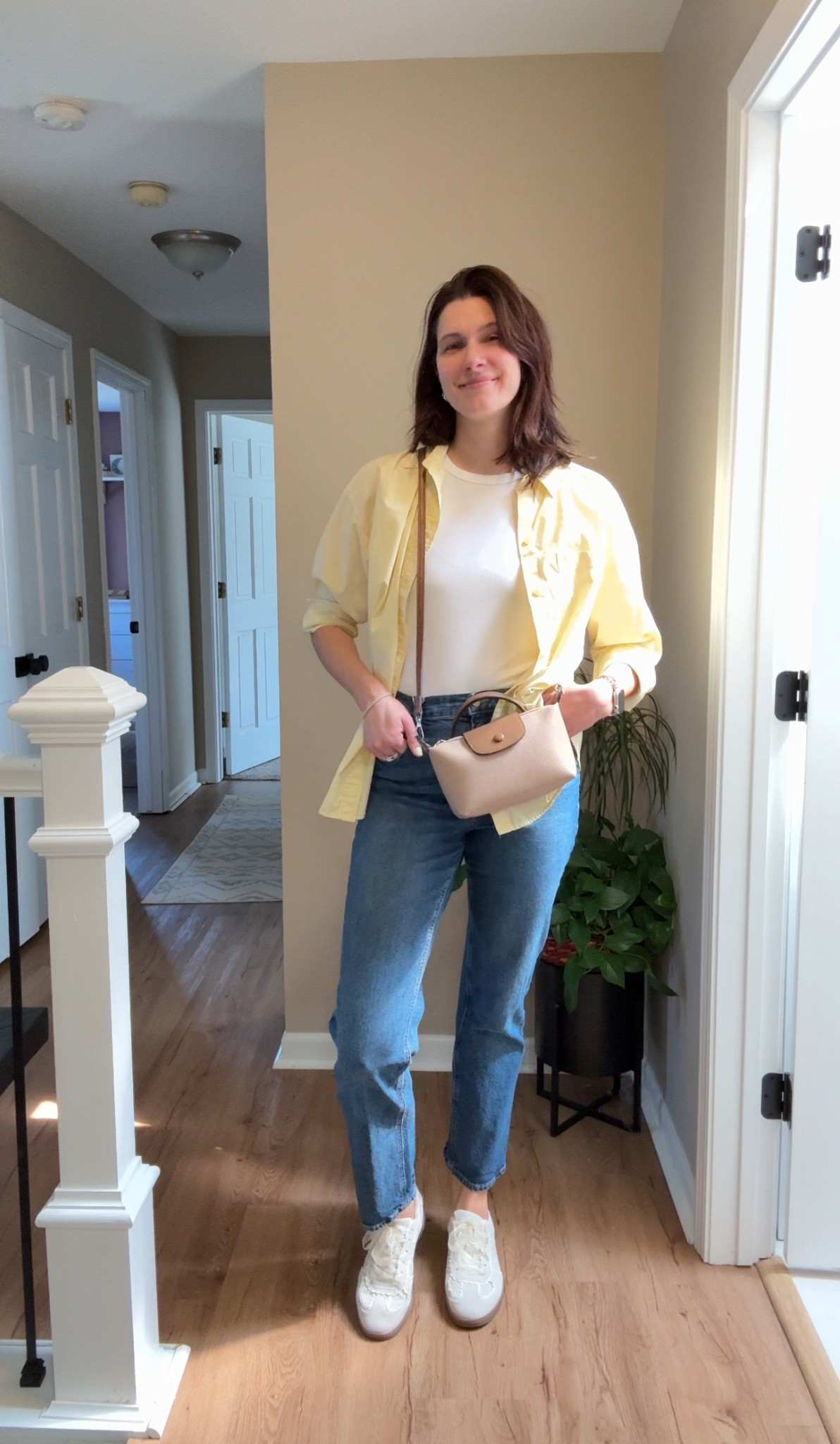 Butter yellow casual outfit for a Friday 

Button up is old A&F
Tank top is from The Drop
Gap Jeans
Cushionaire lace sneakers for spring 
Amazon accessories 

#LTKStyleTip #LTKMidsize #LTKFindsUnder50